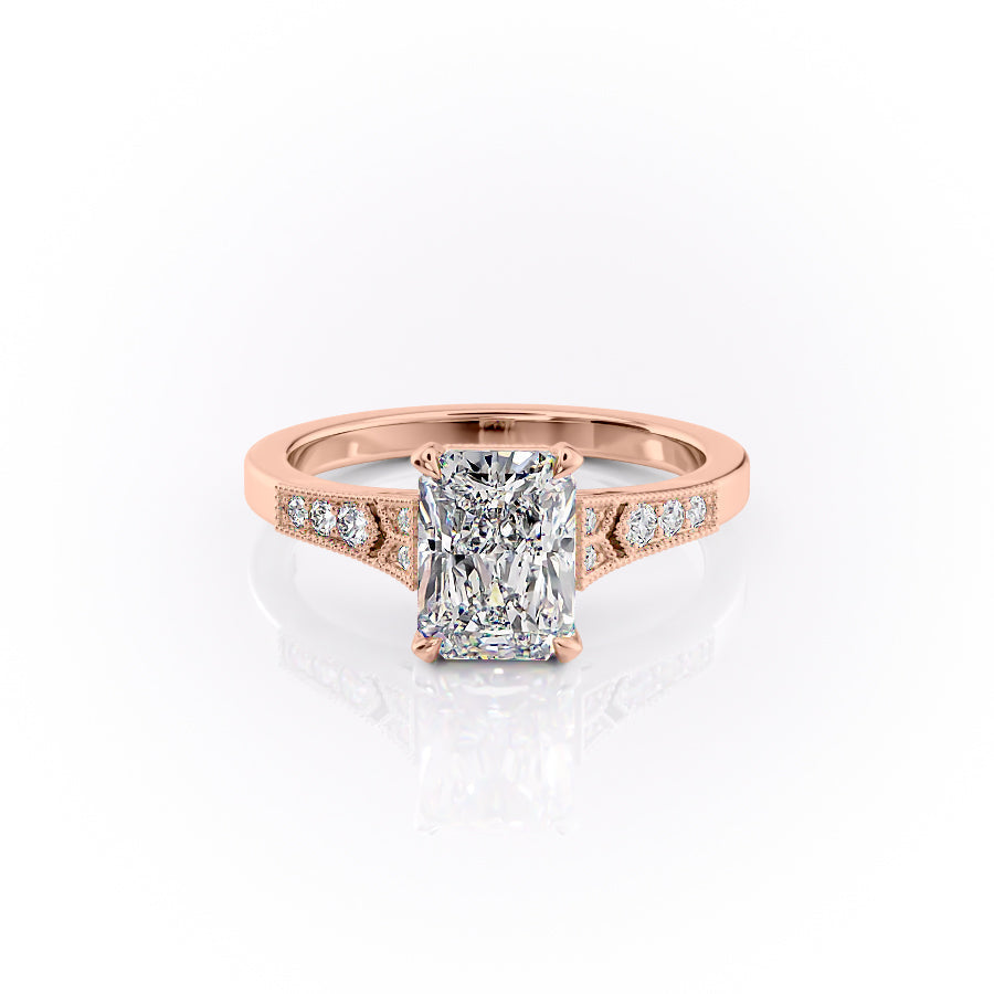 The Dianne Set With A 2 Carat Radiant Moissanite