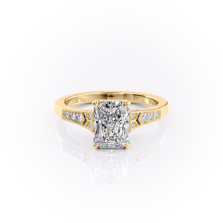 The Dianne Set With A 3.5 Carat Radiant Moissanite