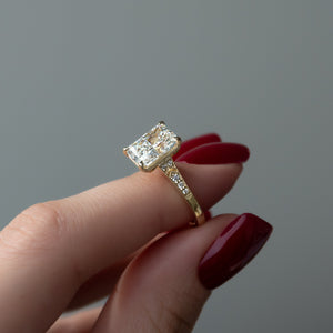 The Dianne Set With A 2.5 Carat Radiant Lab Diamond