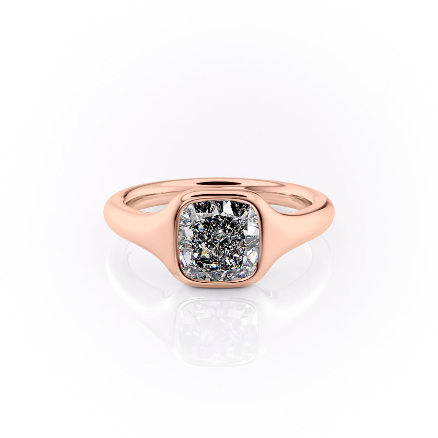 The Stella Set With A 1 Carat Cushion Lab Diamond