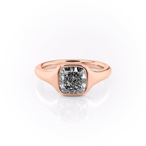 The Stella Set With A 4 Carat Cushion Moissanite