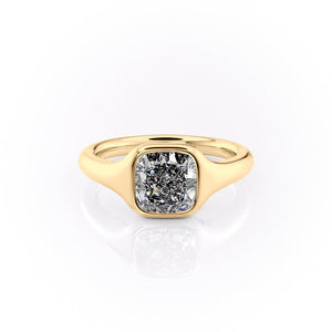 The Stella Set With A 2 Carat Cushion Moissanite
