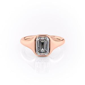 The Stella Set With A 1 Carat Emerald Lab Diamond