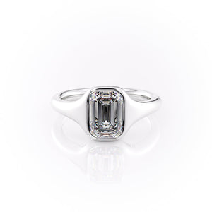 The Stella Set With A 1 Carat Emerald Lab Diamond
