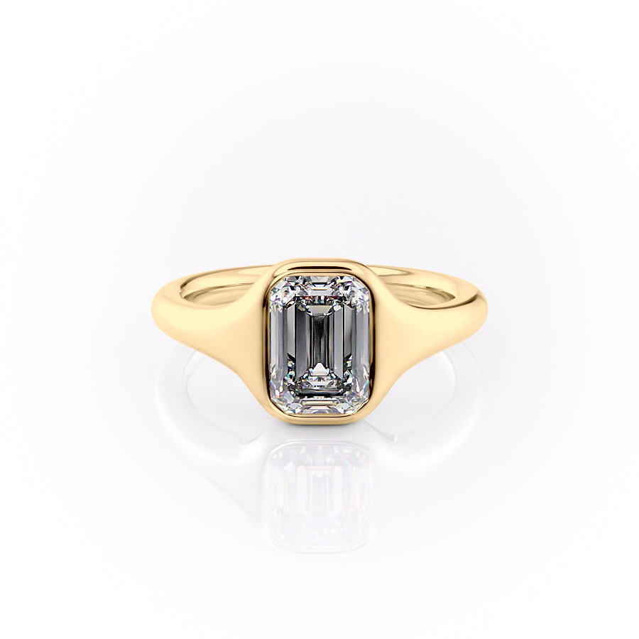 The Stella Set With A 2 Carat Emerald Lab Diamond