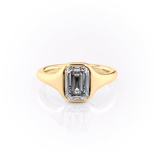 The Stella Set With A 1 Carat Emerald Lab Diamond