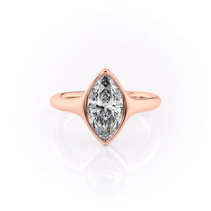 The Stella Set With A 2.5 Carat Marquise Lab Diamond