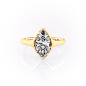 The Stella Set With A 5 Carat Marquise Moissanite