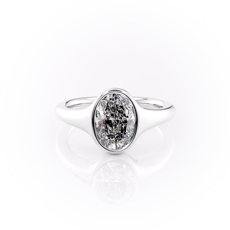 The Stella Set With A 3 Carat Oval Moissanite