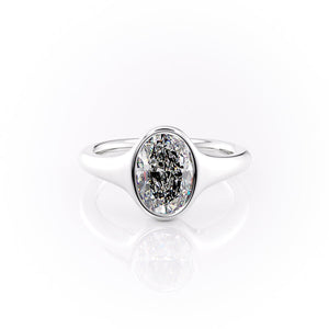 The Stella Set With A 3 Carat Oval Moissanite