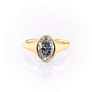 The Stella Set With A 2.5 Carat Oval Moissanite