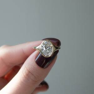 The Stella Set With A 2.5 Carat Oval Lab Diamond