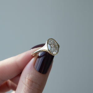 The Stella Set With A 2.5 Carat Oval Lab Diamond