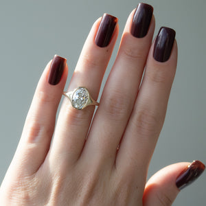 The Stella Set With A 2.5 Carat Oval Lab Diamond