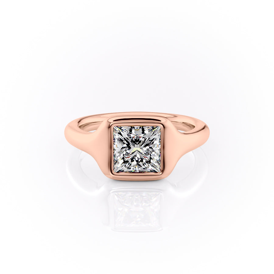 The Stella Set With A 1 Carat Princess Moissanite