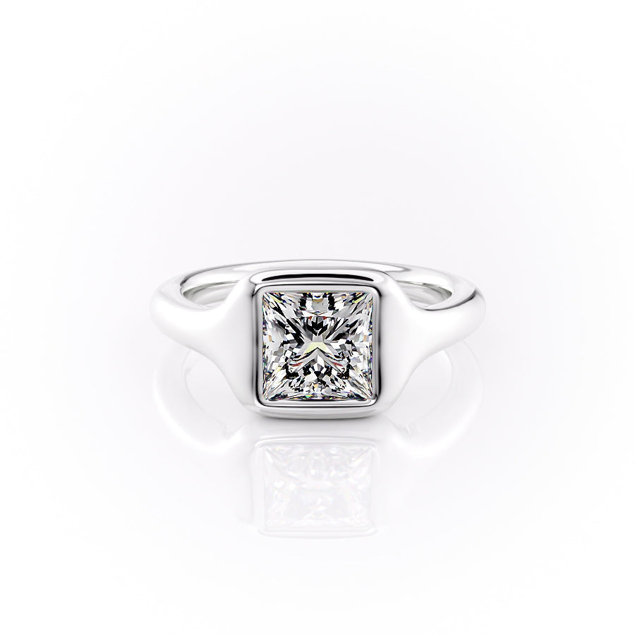 The Stella Set With A 1 Carat Princess Moissanite