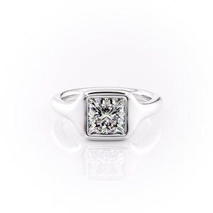 The Stella Set With A 1 Carat Princess Moissanite