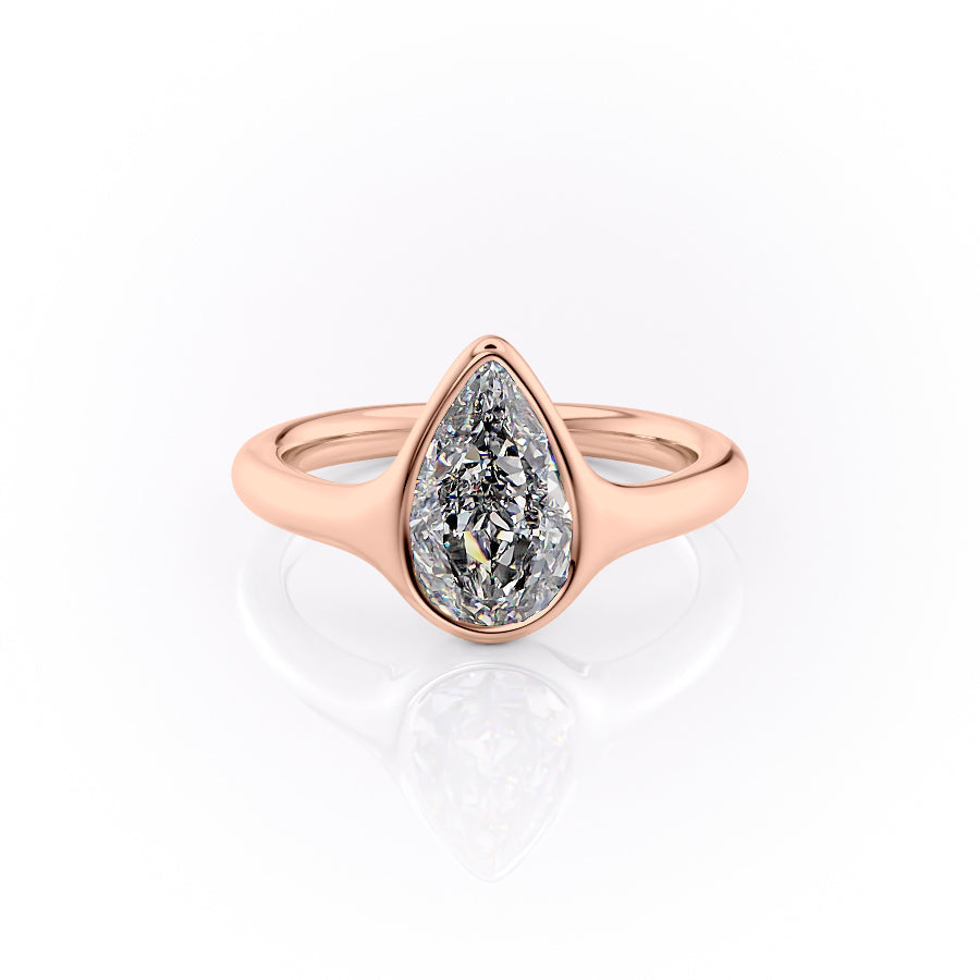 The Stella Set With A 1 Carat Pear Lab Diamond