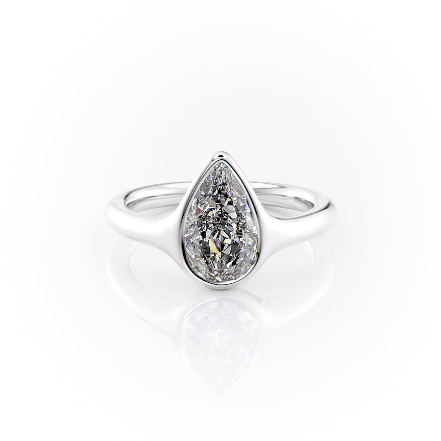 The Stella Set With A 1 Carat Pear Lab Diamond