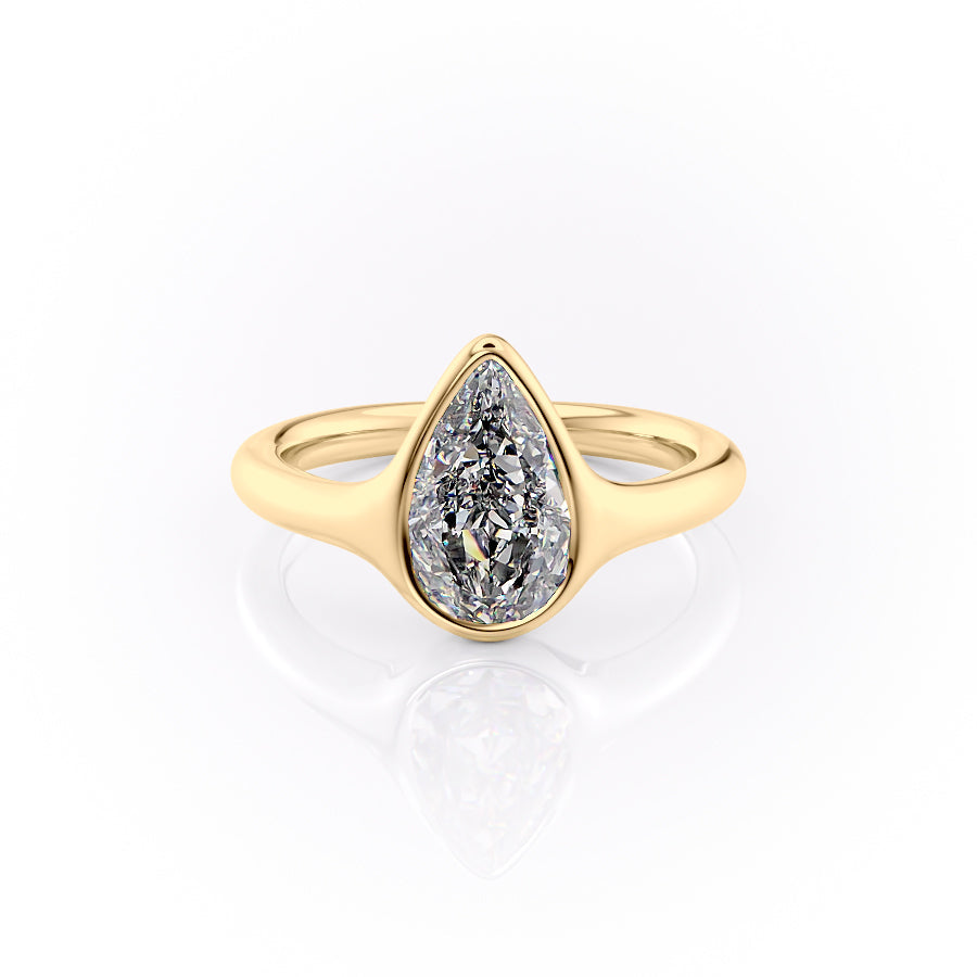 The Stella Set With A 4 Carat Pear Moissanite