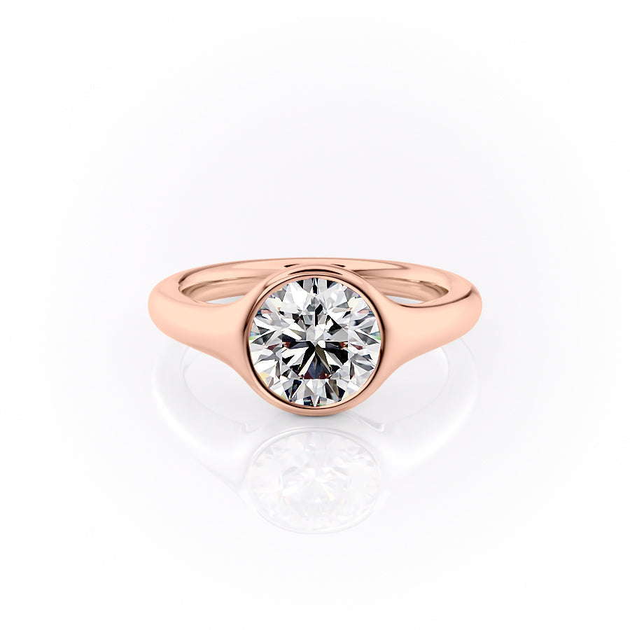 The Stella Set With A 5 Carat Round Moissanite