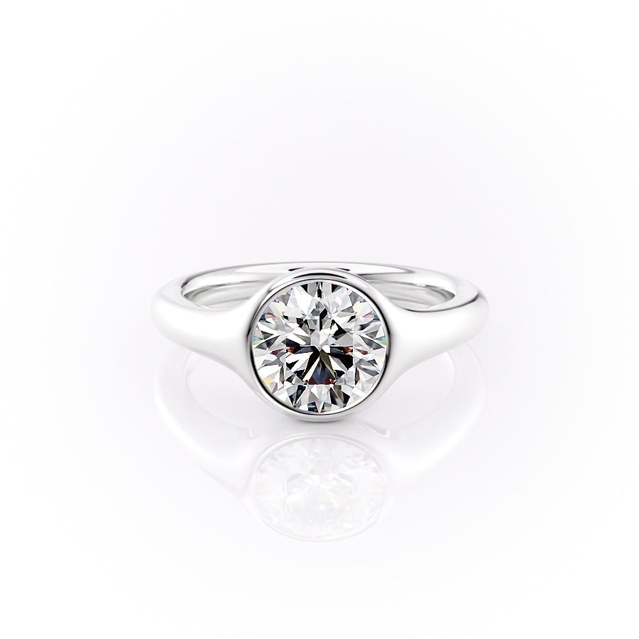 The Stella Set With A 3.5 Carat Round Moissanite