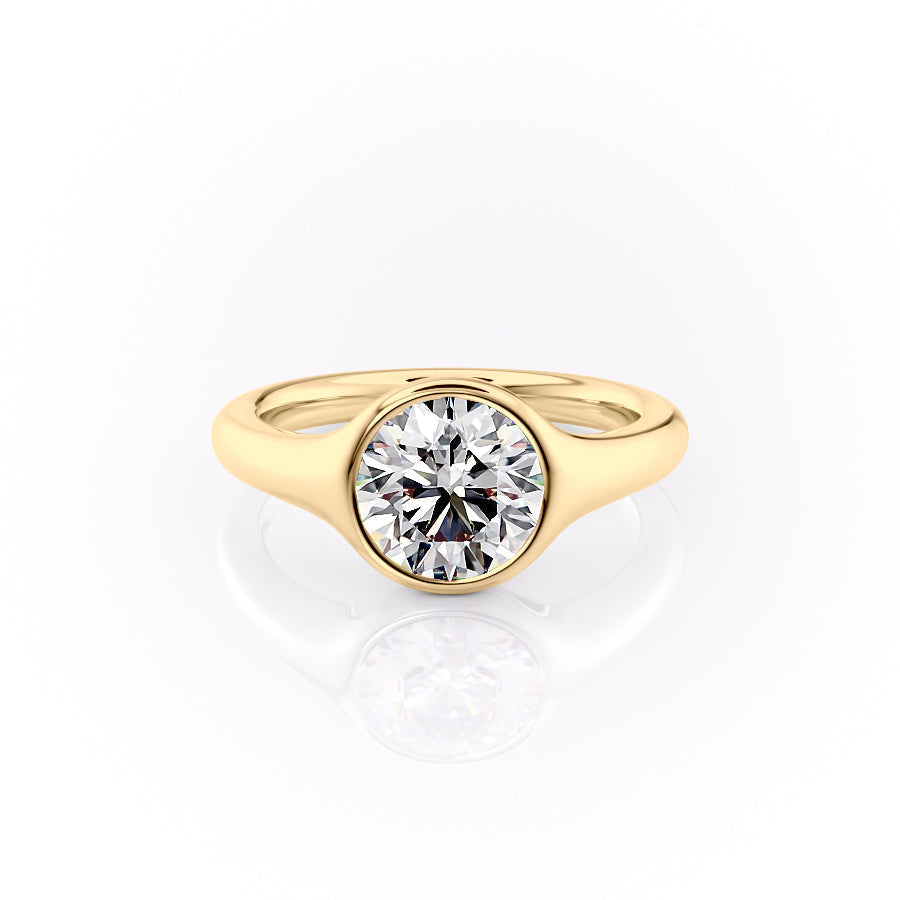 The Stella Set With A 3 Carat Round Moissanite