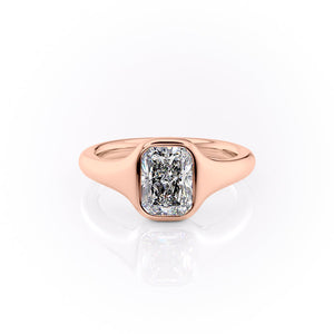 The Stella Set With A 1 Carat Radiant Lab Diamond
