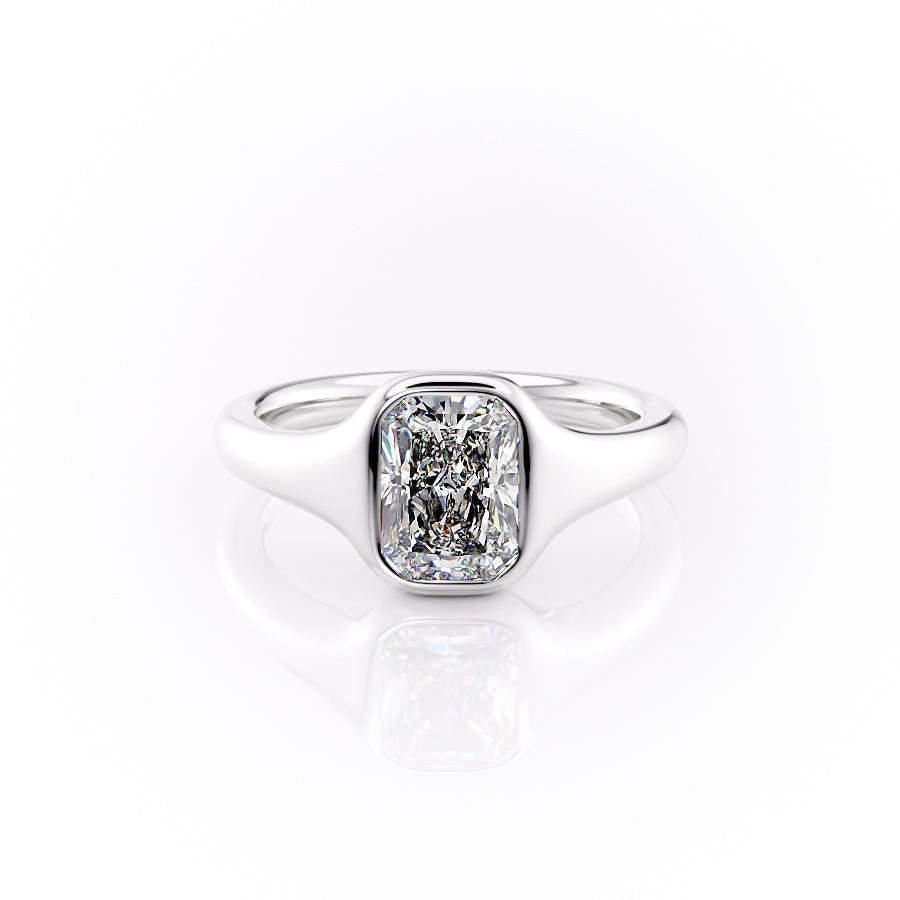 The Stella Set With A 2 Carat Radiant Moissanite