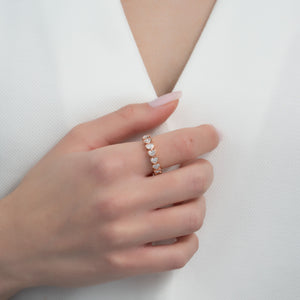 3ct East West Heart Bezel Eternity