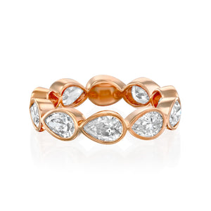 3ct East West Pear Bezel Eternity