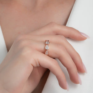 3ct East West Pear Bezel Eternity