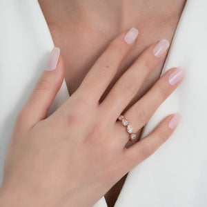 3ct East West Pear Bezel Eternity