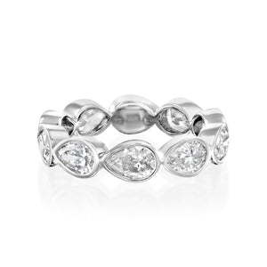 3ct East West Pear Bezel Eternity