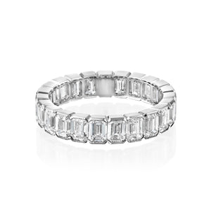 4ct Emerald Half Bezel Eternity