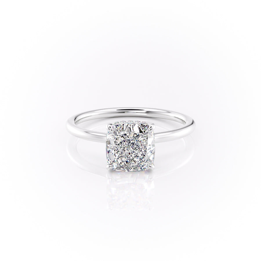 The Aline Set With A 2.5 Carat Cushion Lab Diamond