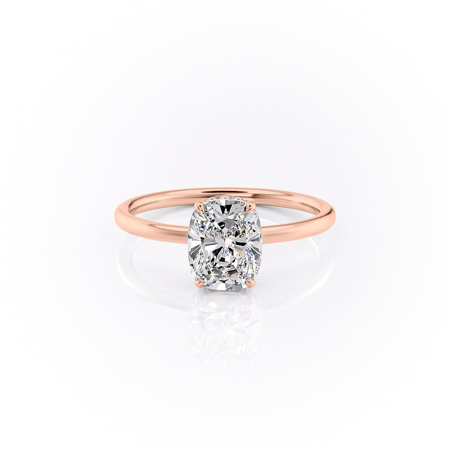 The Aline Set With A 2 Carat Elongated Cushion Moissanite