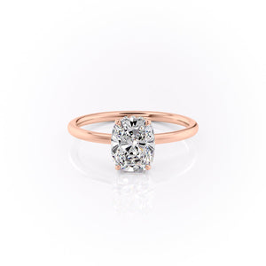 The Aline Set With A 5 Carat Elongated Cushion Moissanite