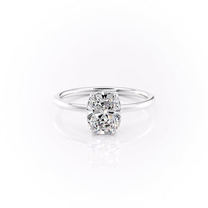 The Aline Set With A 1 Carat Elongated Cushion Moissanite