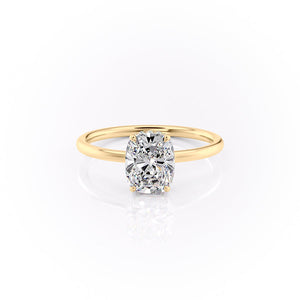 The Aline Set With A 4 Carat Elongated Cushion Moissanite