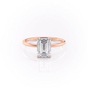 The Aline Set With A 3 Carat Emerald Moissanite