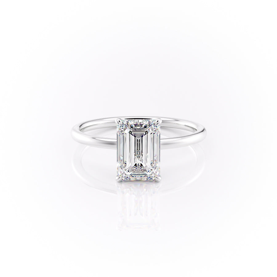 The Aline Set With A 3 Carat Emerald Moissanite