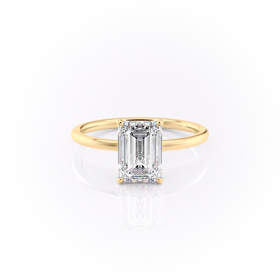 The Aline Set With A 5 Carat Emerald Moissanite