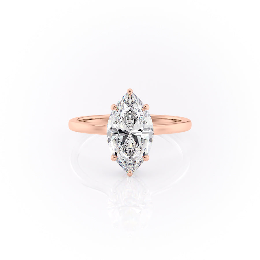 The Aline Set With A 3 Carat Marquise Lab Diamond