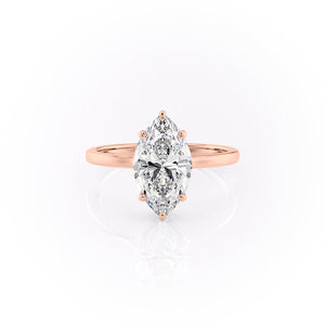 The Aline Set With A 5 Carat Marquise Moissanite