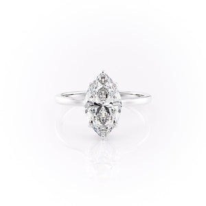 The Aline Set With A 5 Carat Marquise Moissanite