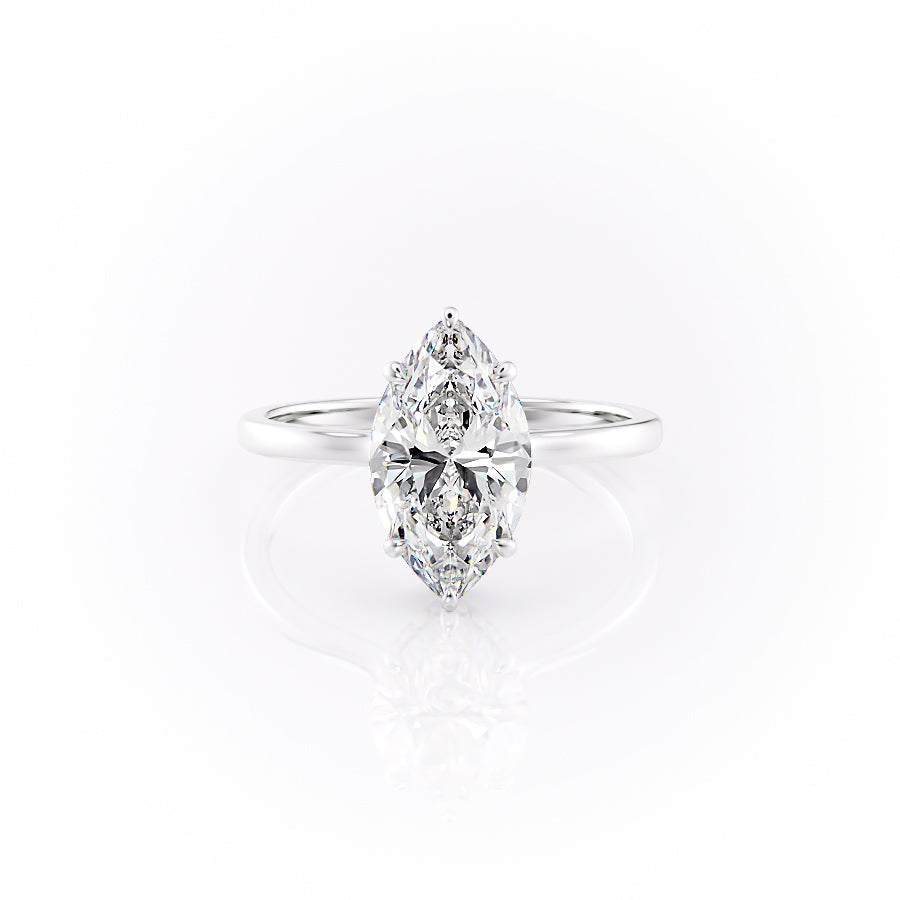 The Aline Set With A 3 Carat Marquise Moissanite