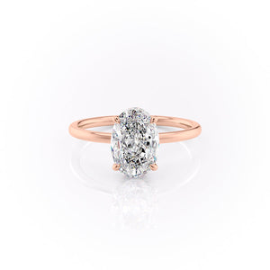 The Aline Set With A 1 Carat Oval Lab Diamond