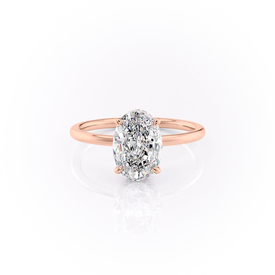 The Aline Set With A 2.5 Carat Oval Lab Diamond