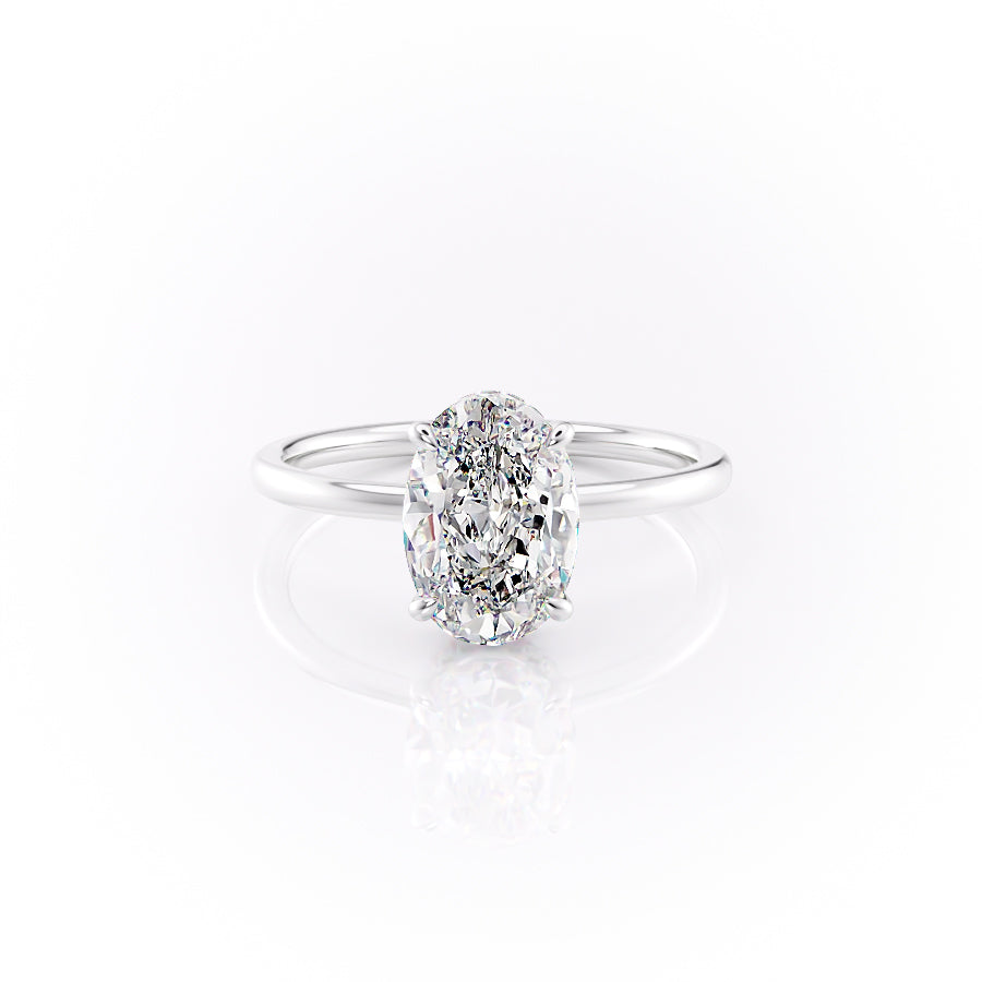 The Aline Set With A 3 Carat Oval Lab Diamond